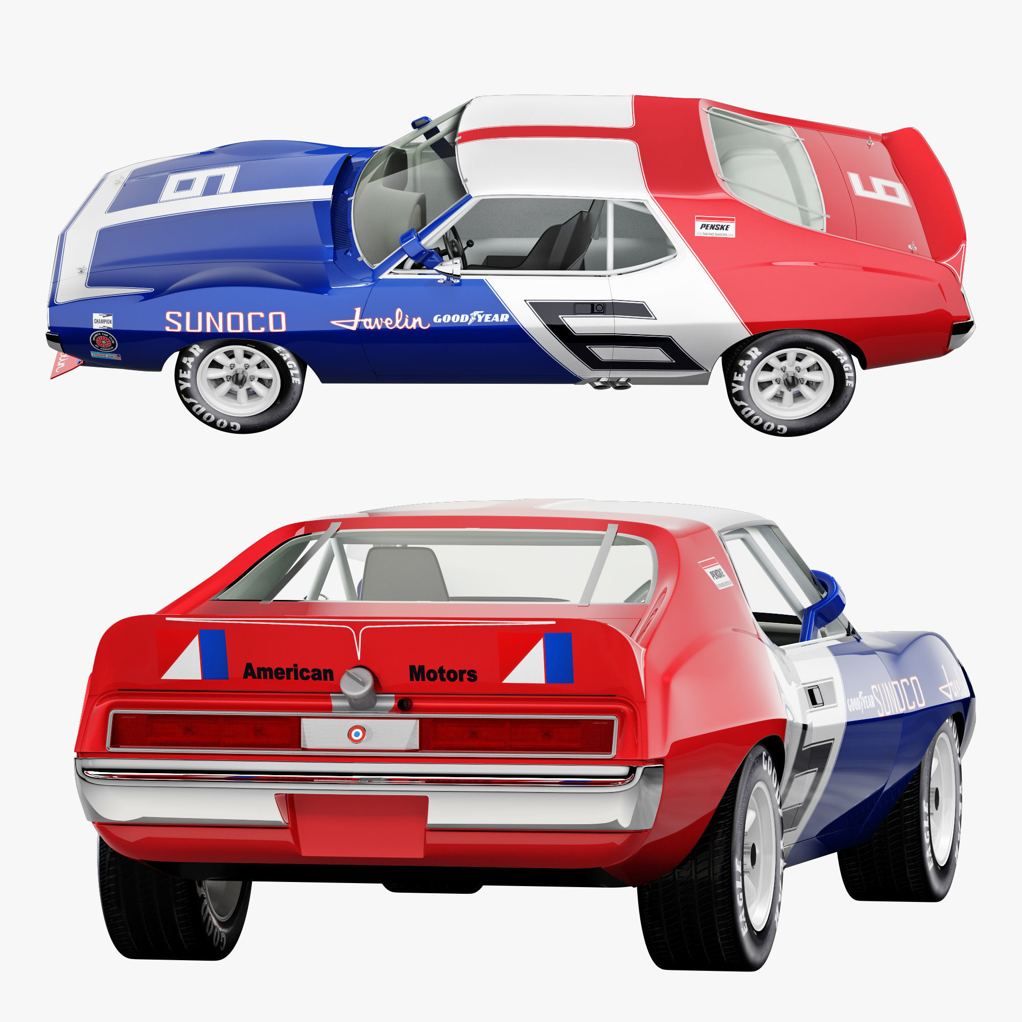 AMC javelin sunoco 3D model_5