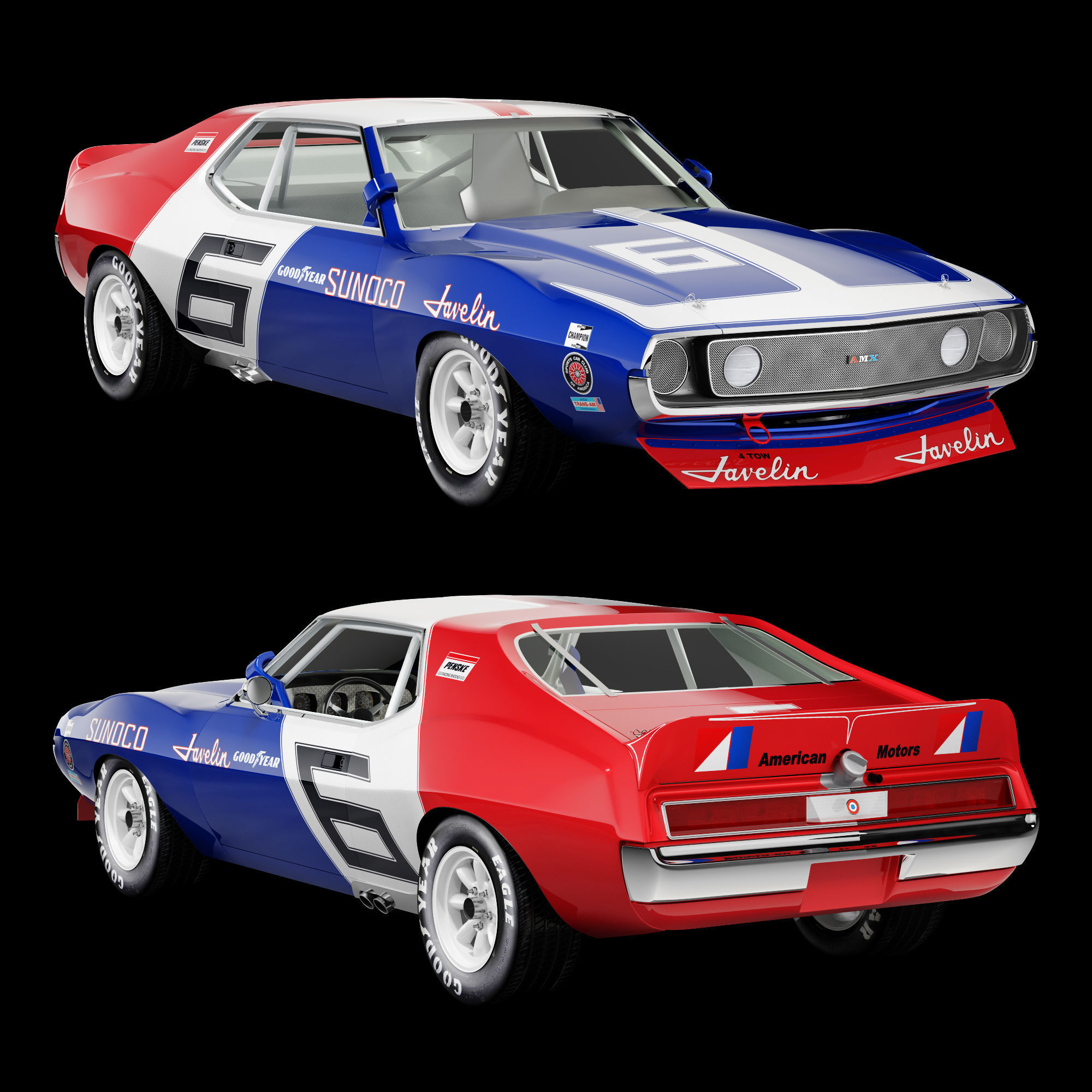 AMC javelin sunoco 3D model_8