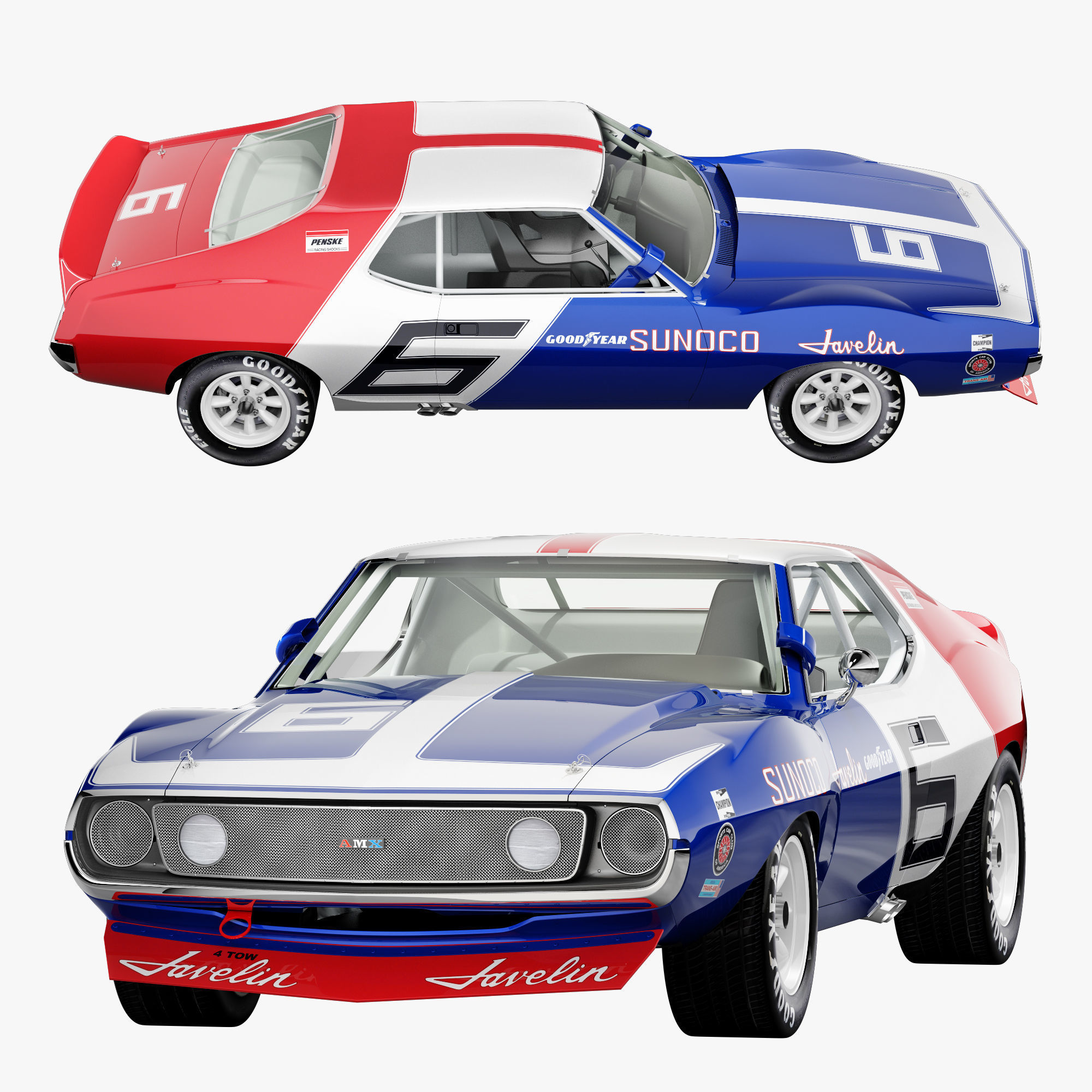 AMC javelin sunoco 3D model_4