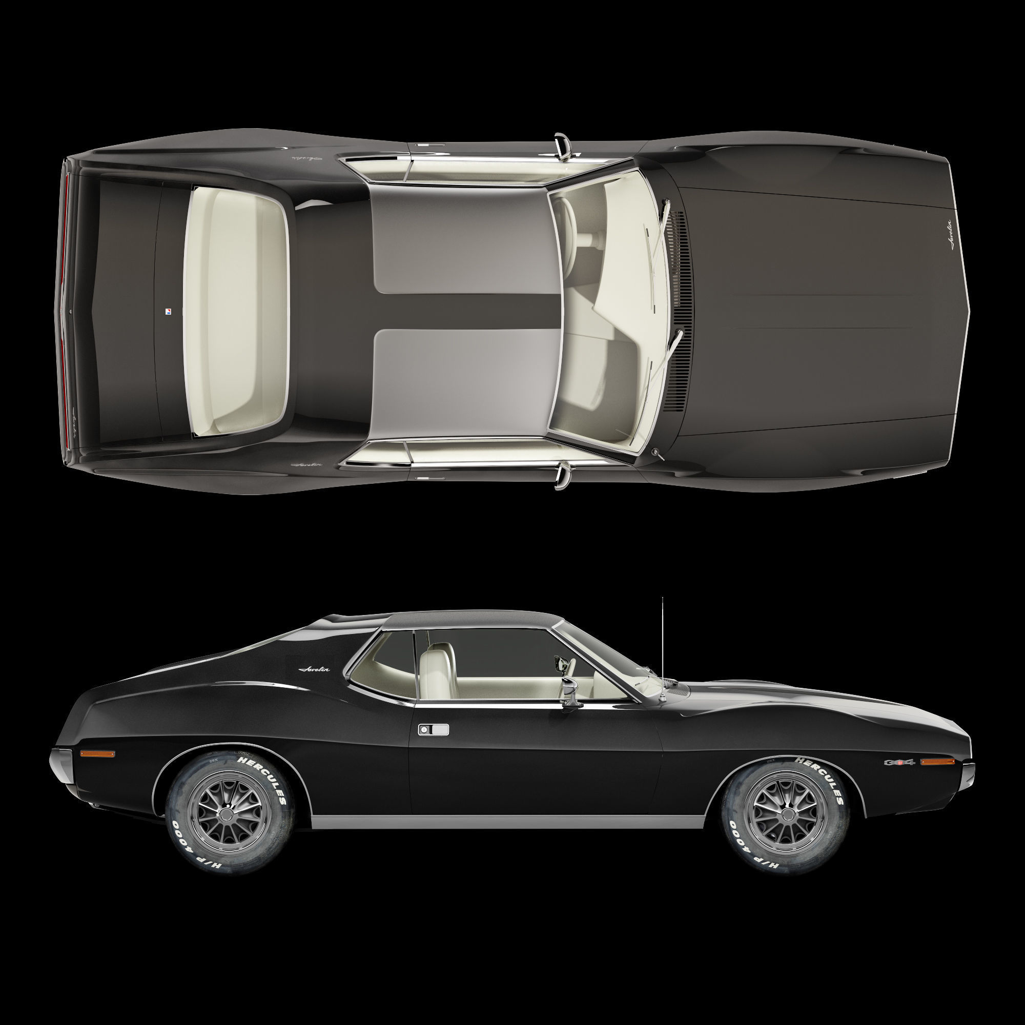 AMC javelin-1971 3D model_9