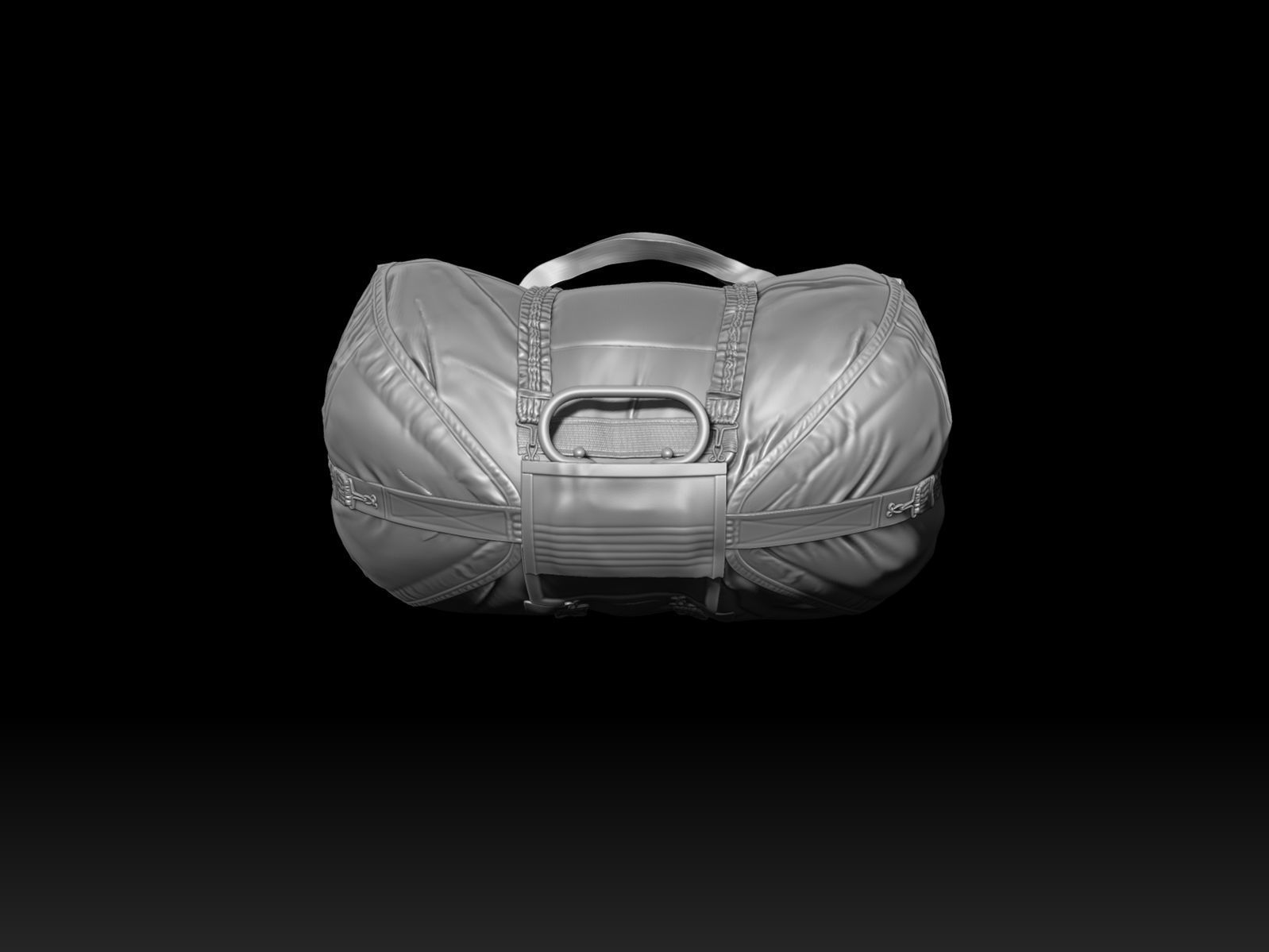 Reserve military parachute 3D print model_6