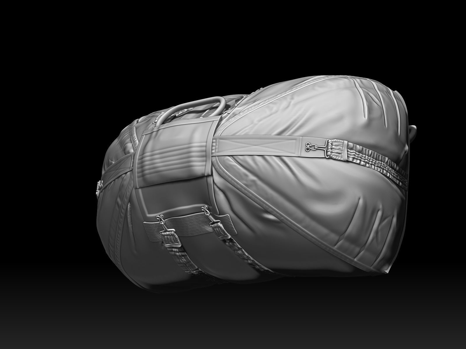Reserve military parachute 3D print model_7