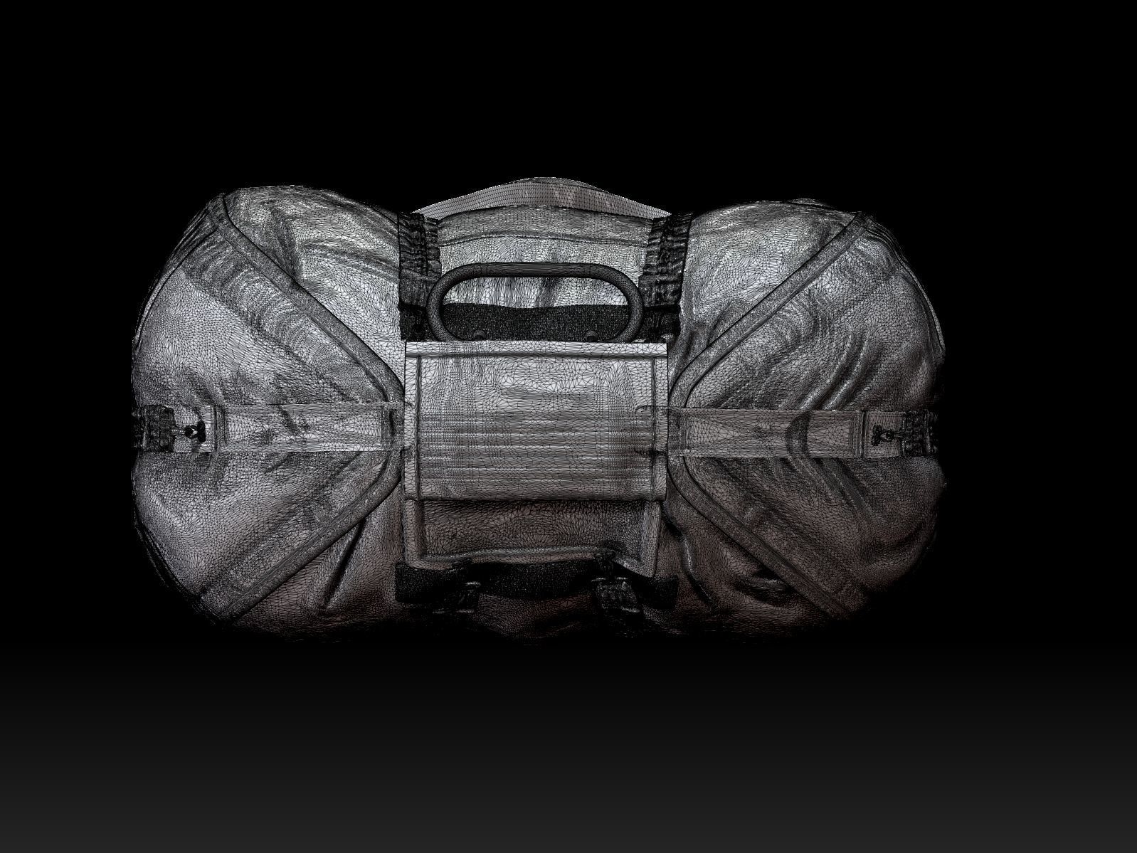 Reserve military parachute 3D print model_8