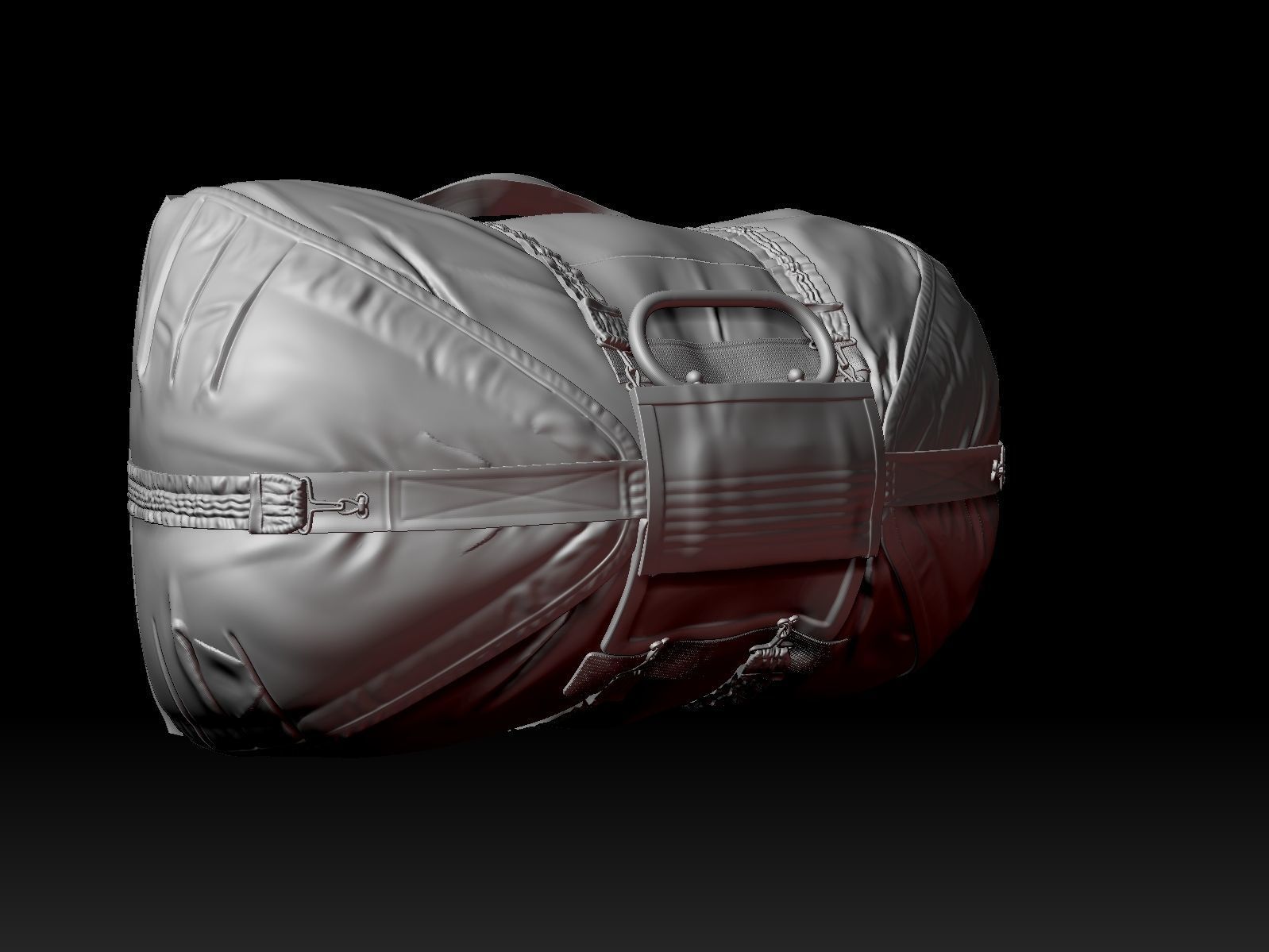 Reserve military parachute 3D print model_2