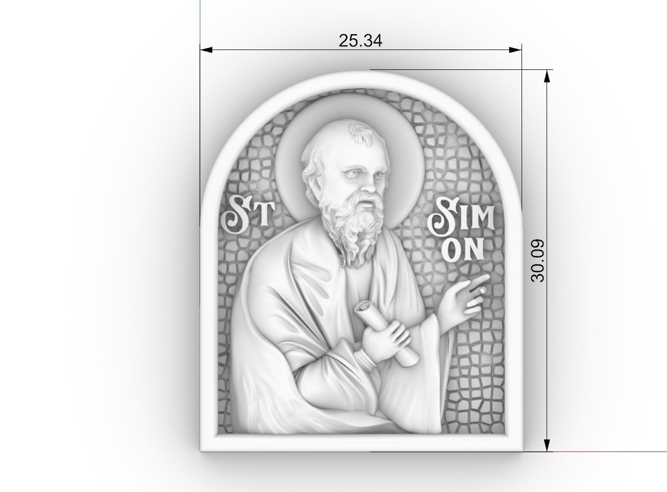 Simon the Zealot Apostle CNC 3D PRINTING MODEL 3D print model_3