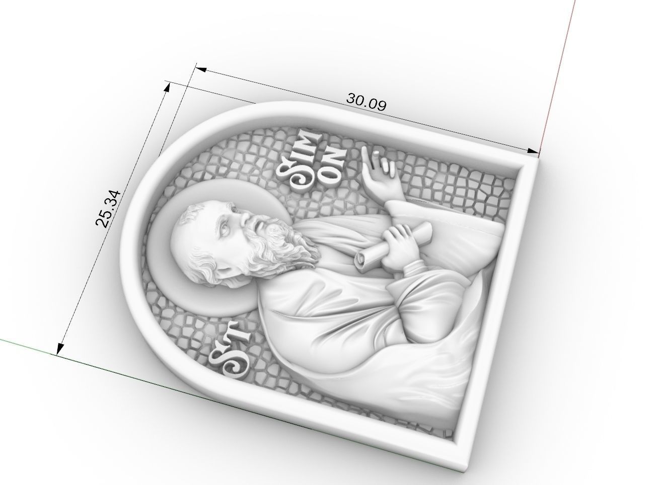Simon the Zealot Apostle CNC 3D PRINTING MODEL 3D print model_8