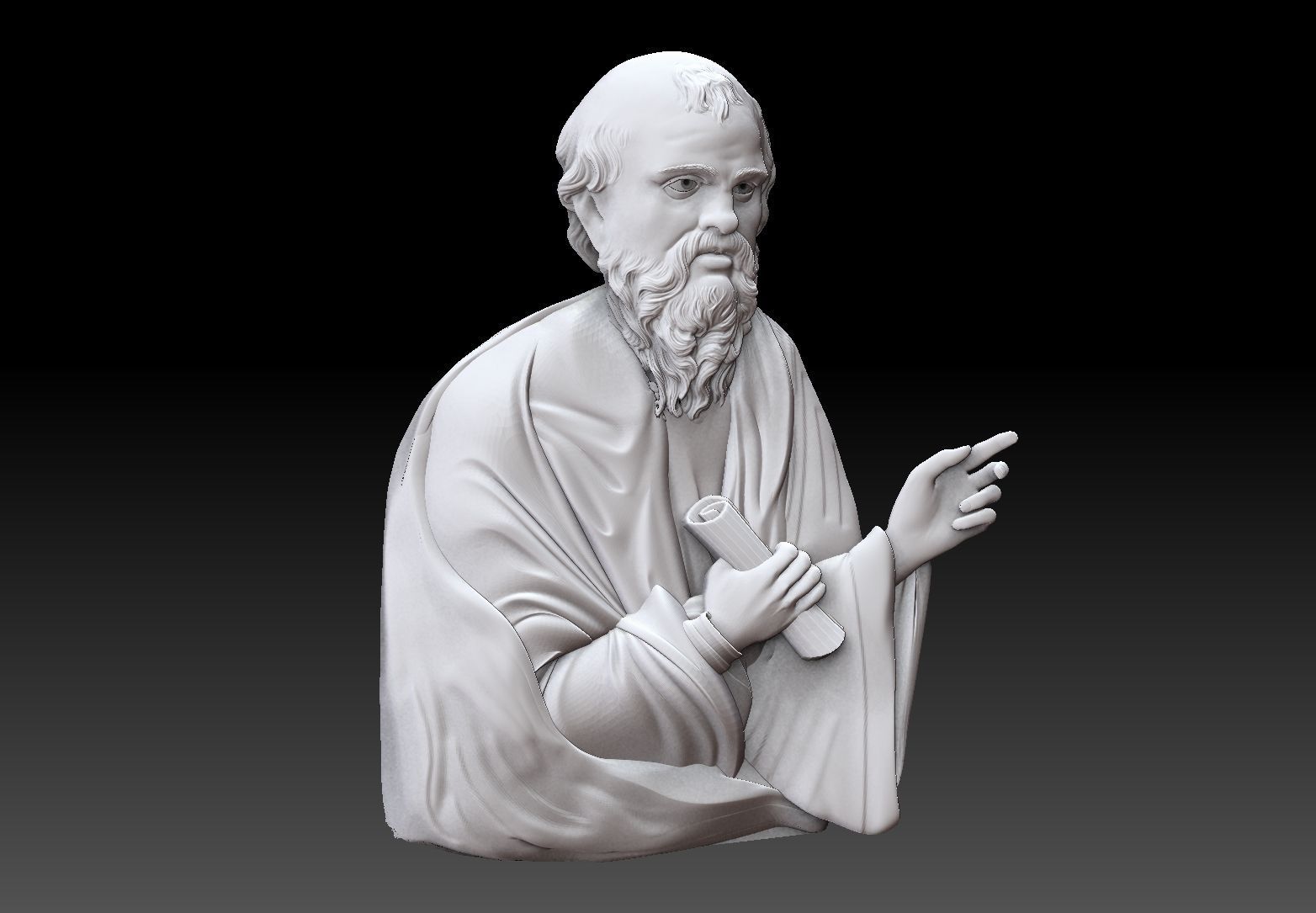 Simon the Zealot Apostle CNC 3D PRINTING MODEL 3D print model_2