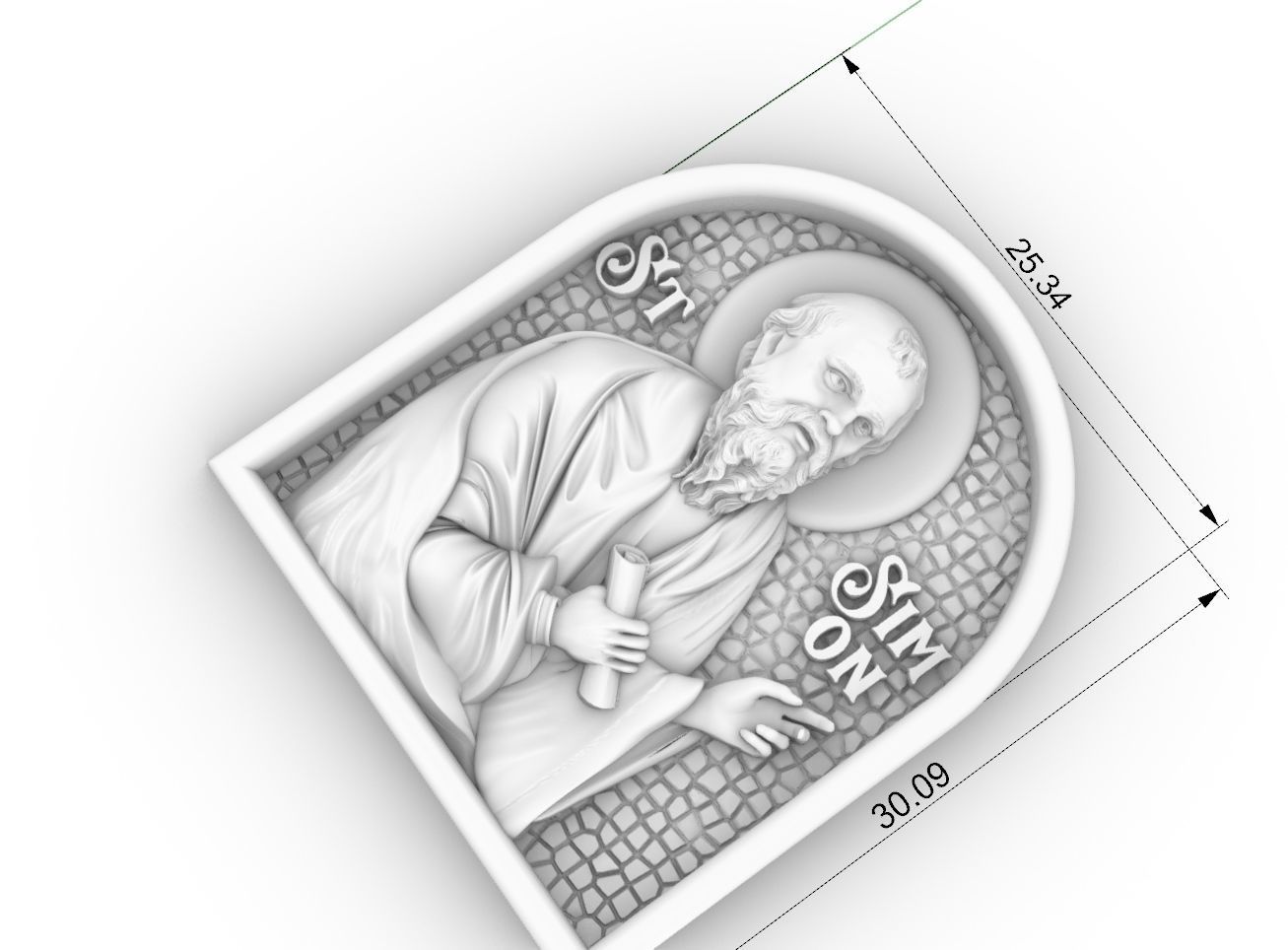 Simon the Zealot Apostle CNC 3D PRINTING MODEL 3D print model_7