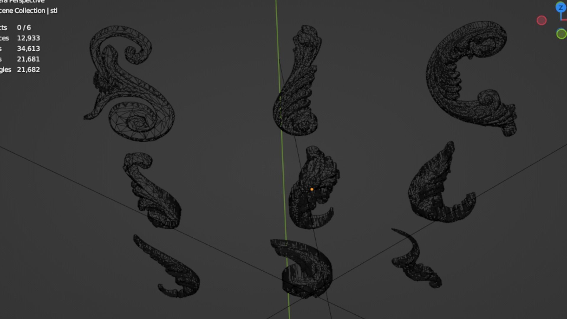 Acanthus Leaves Collection 10 3D model_5