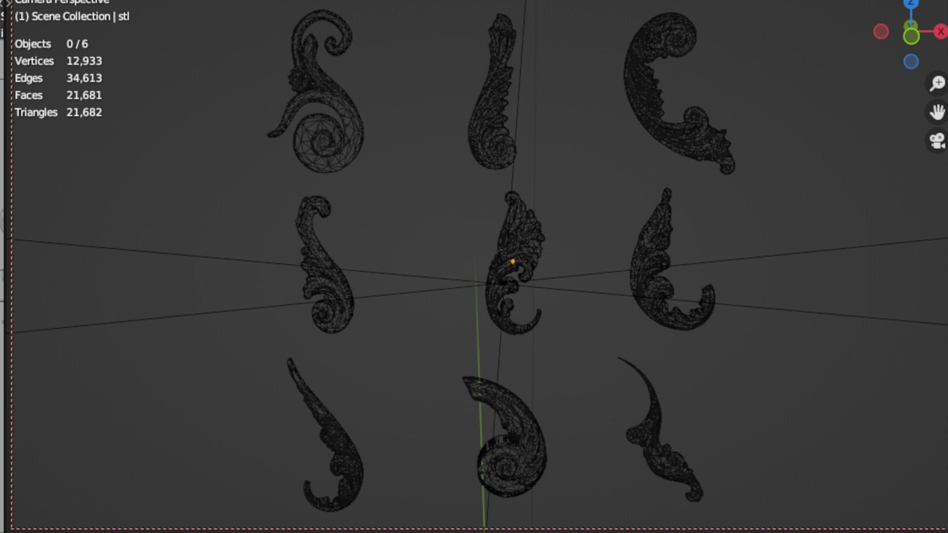 Acanthus Leaves Collection 10 3D model_6