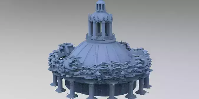 Palace Baroque Fantasy Palace Tower 5  3D model