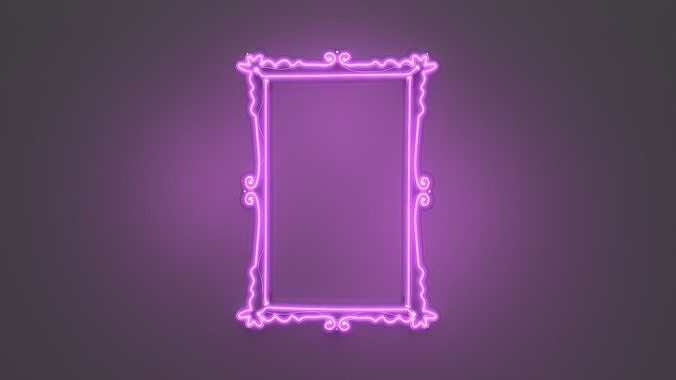 Picture Frame 1 - Neon Sign 3D model