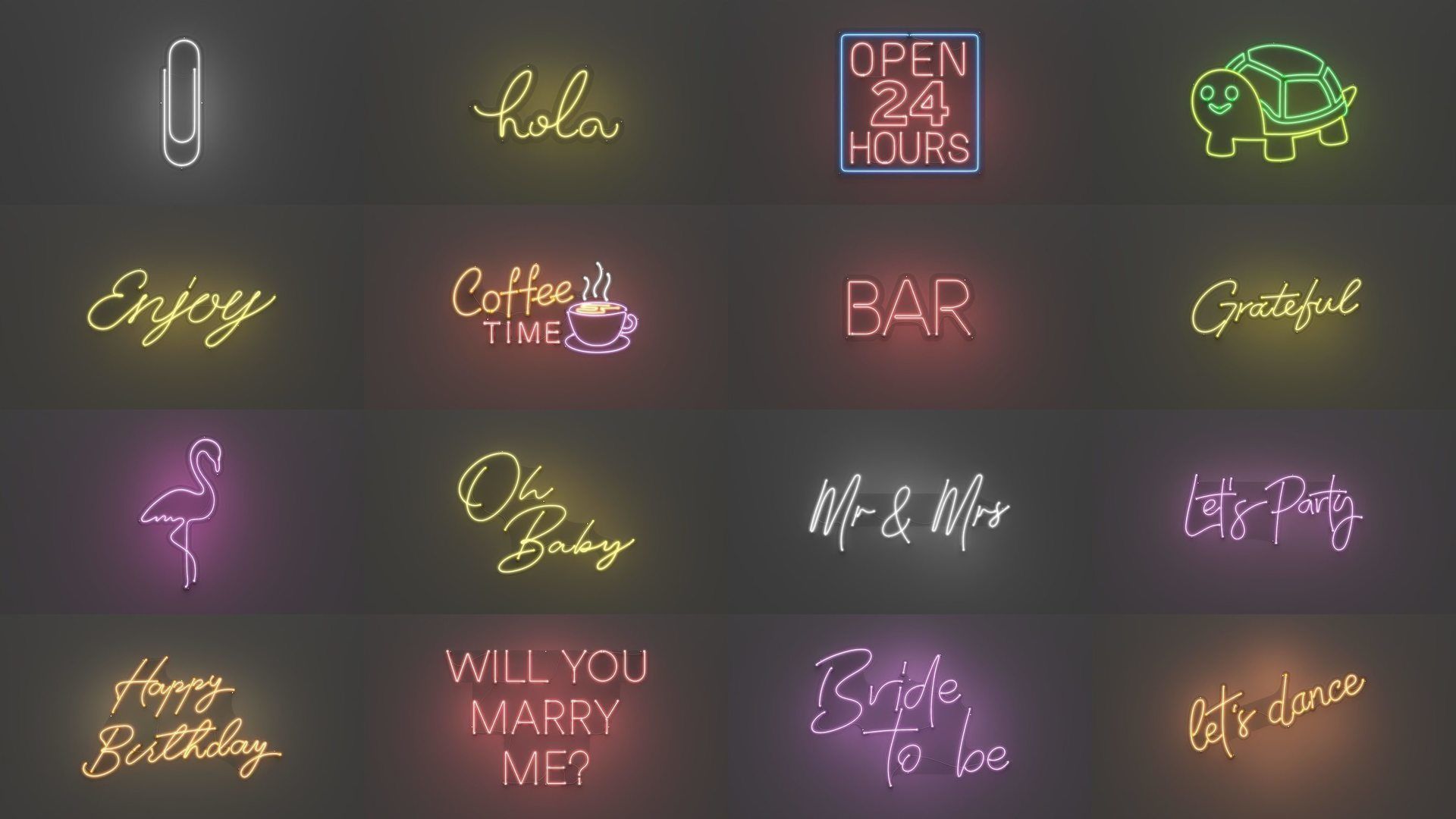 First 50 Neon Signs - NEONPLEX SPECIAL PACK 3D Model Collection_3