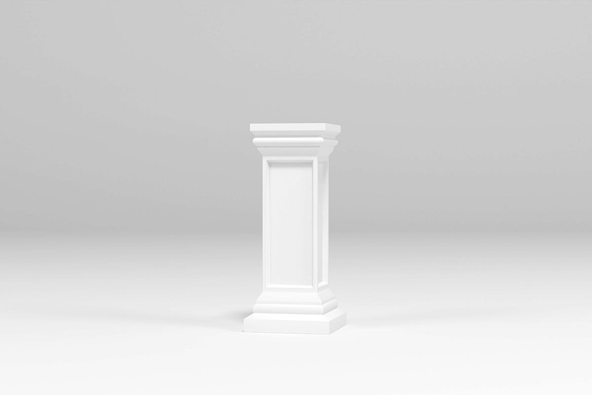 Columns architectural minimalistic Set Low-poly 3D model_9
