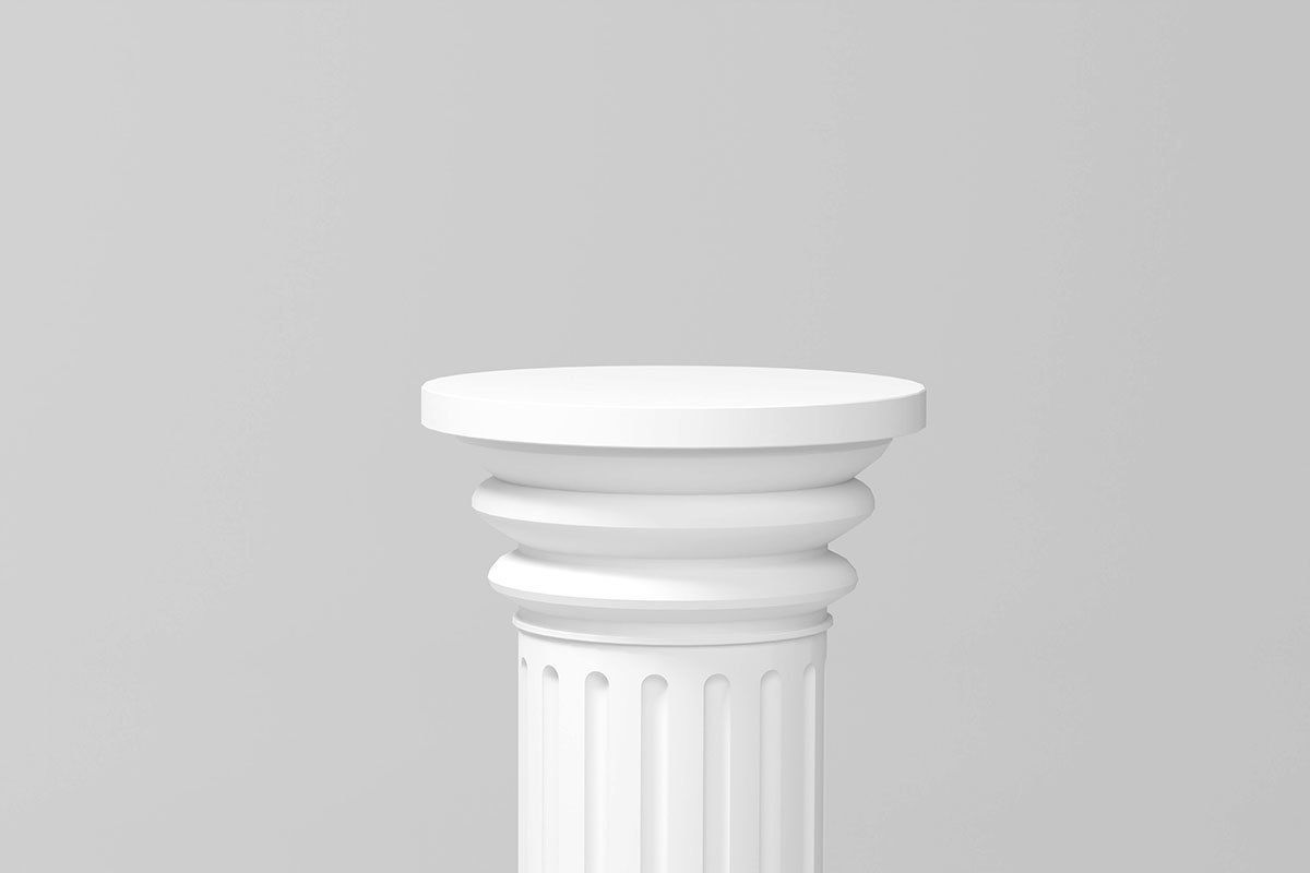 Columns architectural minimalistic Set Low-poly 3D model_16