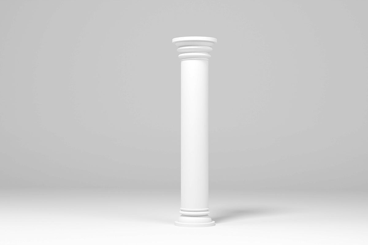 Columns architectural minimalistic Set Low-poly 3D model_3