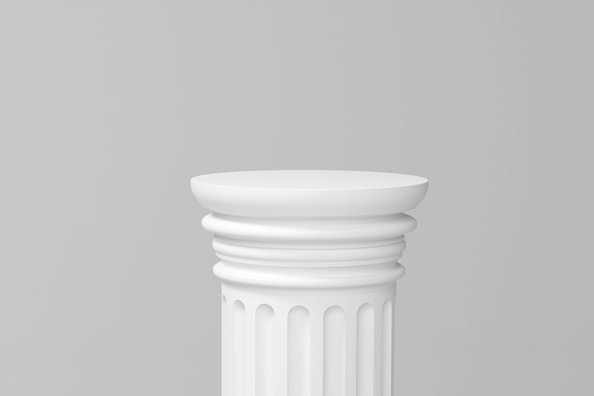 Columns architectural minimalistic Set Low-poly 3D model_18
