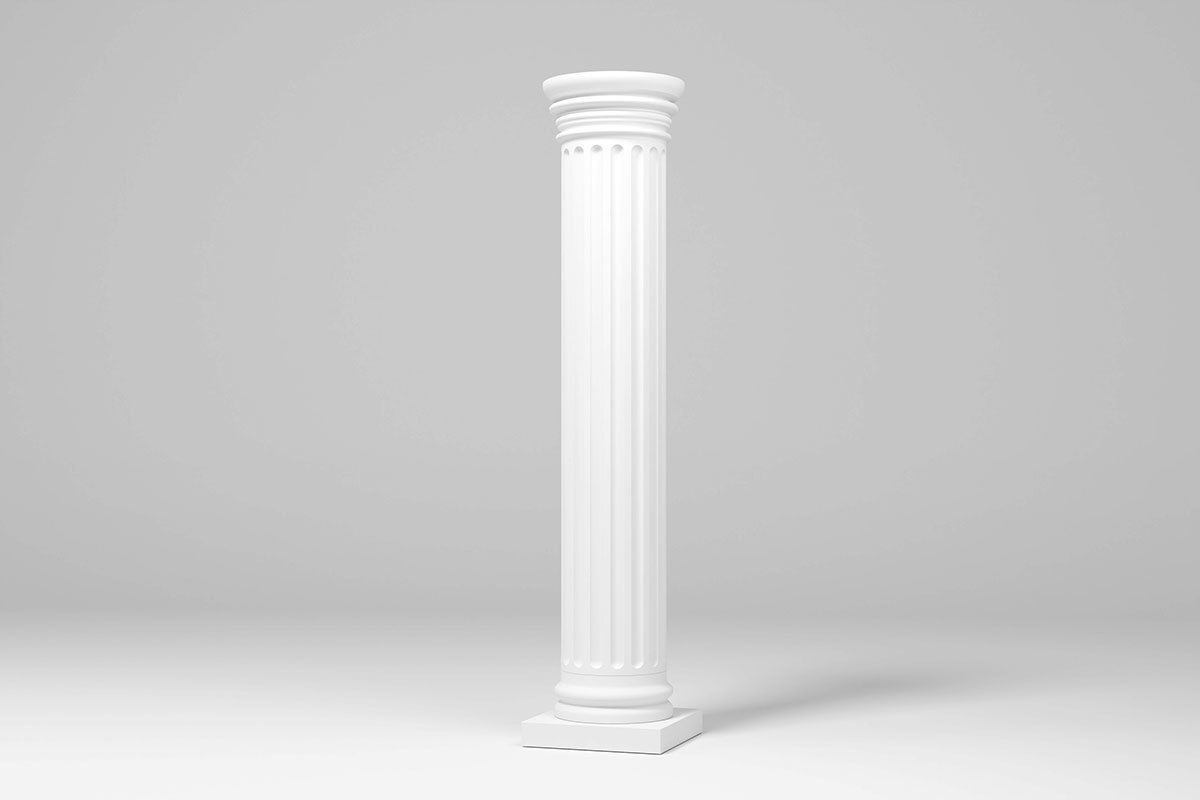 Columns architectural minimalistic Set Low-poly 3D model_5