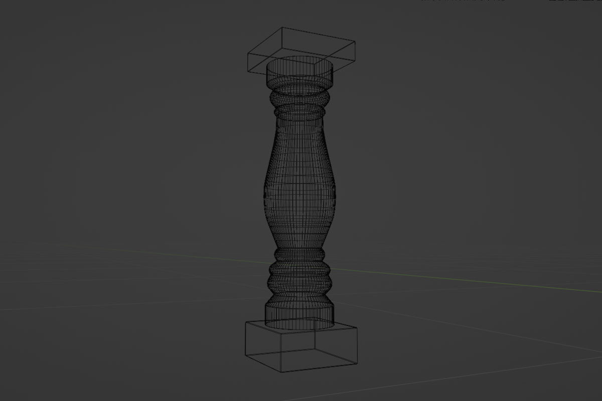 Columns architectural minimalistic Set Low-poly 3D model_22