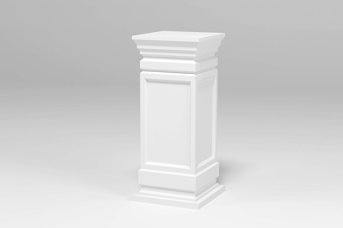 Columns architectural minimalistic Set Low-poly 3D model_8