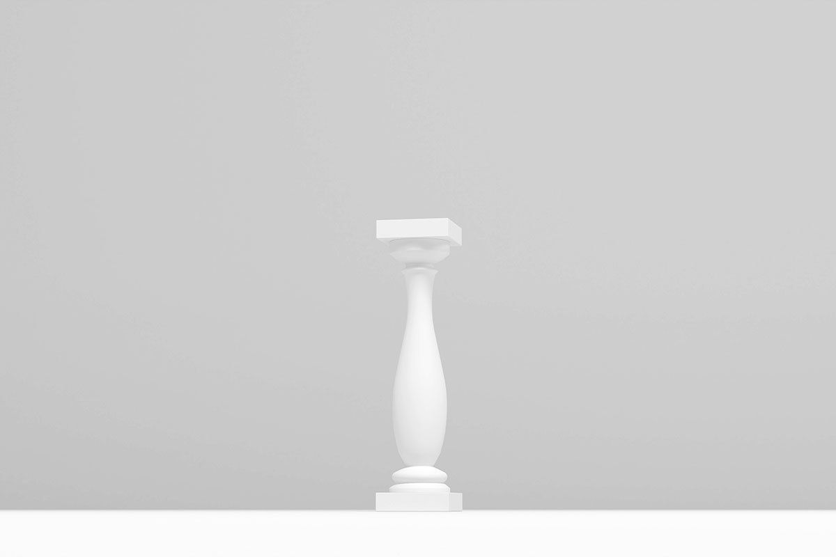 Columns architectural minimalistic Set Low-poly 3D model_7