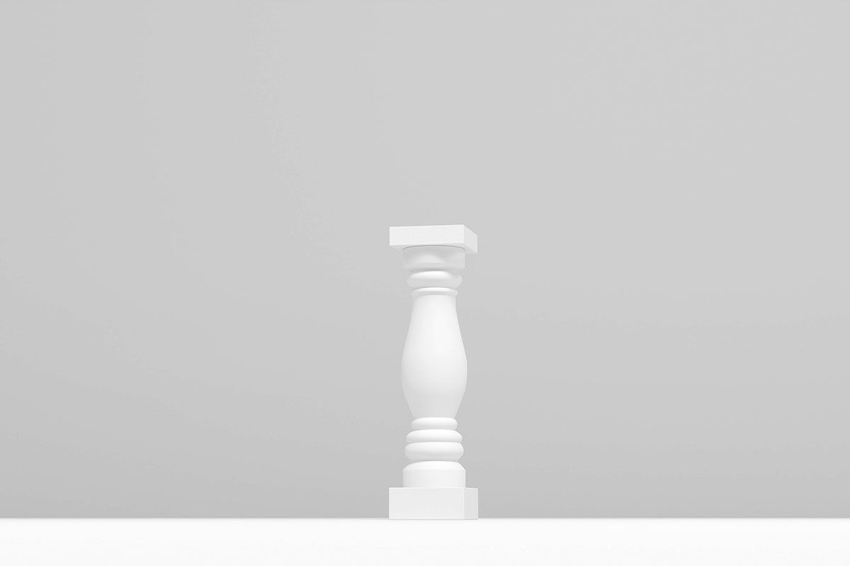 Columns architectural minimalistic Set Low-poly 3D model_6