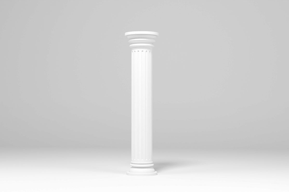 Columns architectural minimalistic Set Low-poly 3D model_4