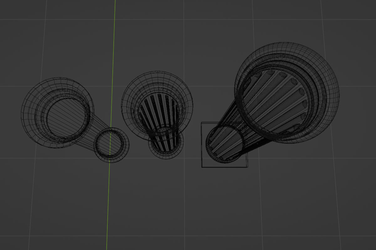 Columns architectural minimalistic Set Low-poly 3D model_19