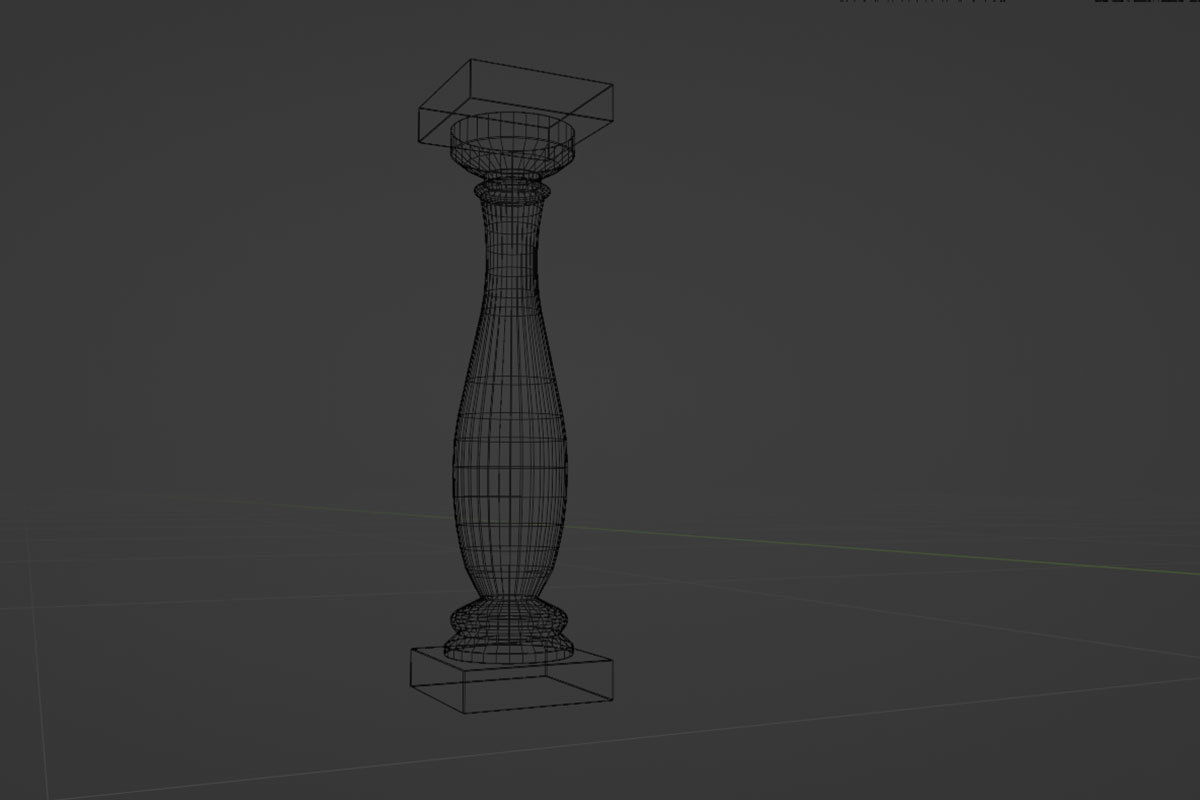 Columns architectural minimalistic Set Low-poly 3D model_23