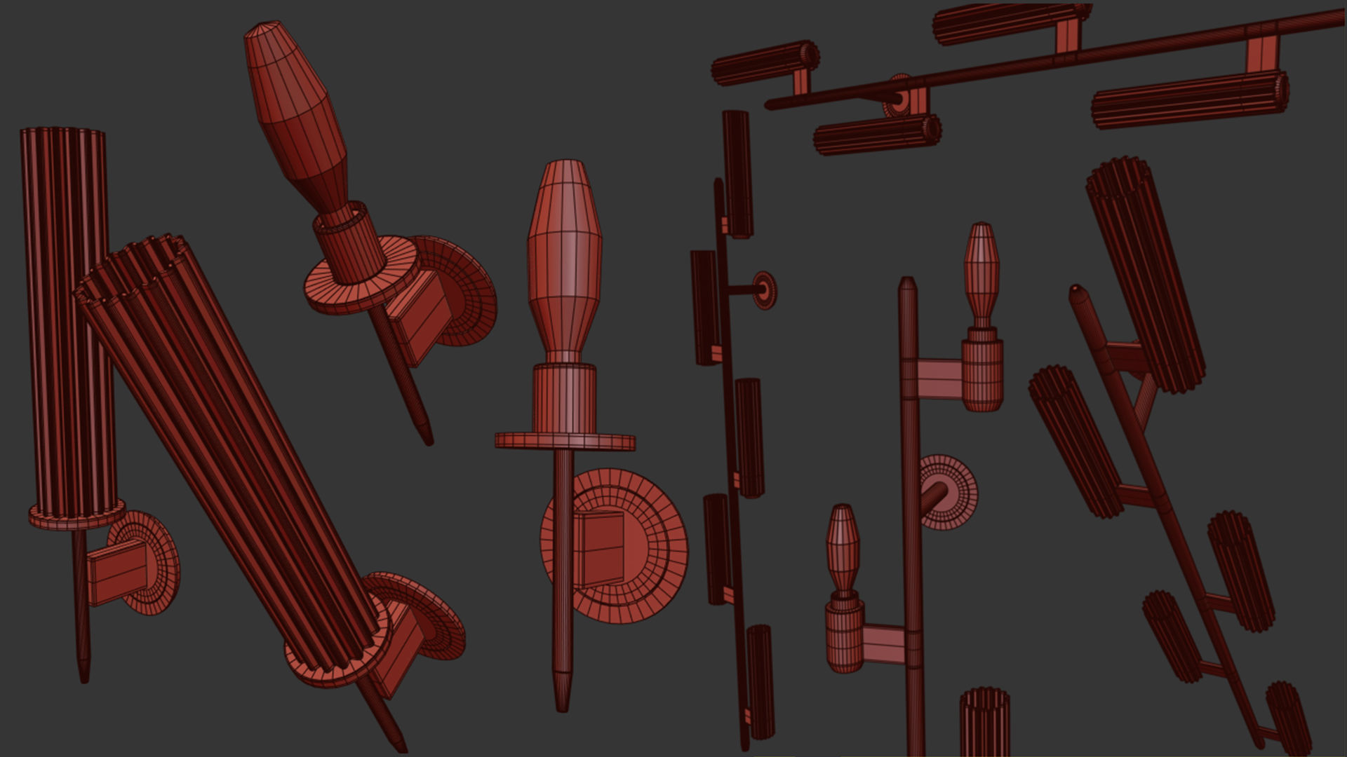 Lamps by JONATHAN BROWNING STUDIOS Low-poly 3D model_8