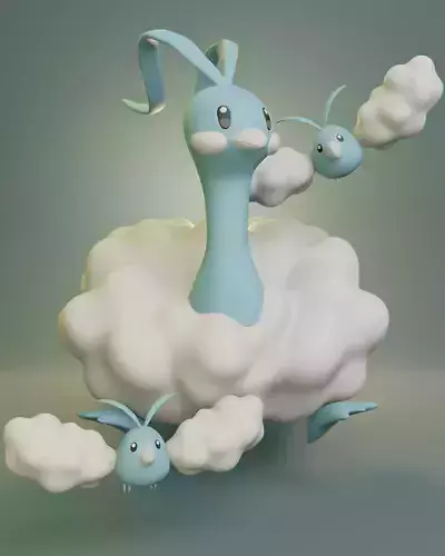 Pokemon - Swablu and Altaria 3D print model