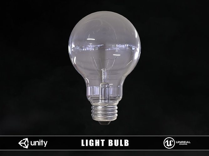 Light Bulb Low-poly 3D model
