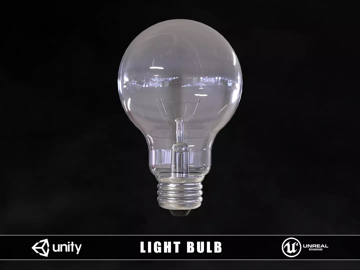 Light Bulb Low-poly 3D model