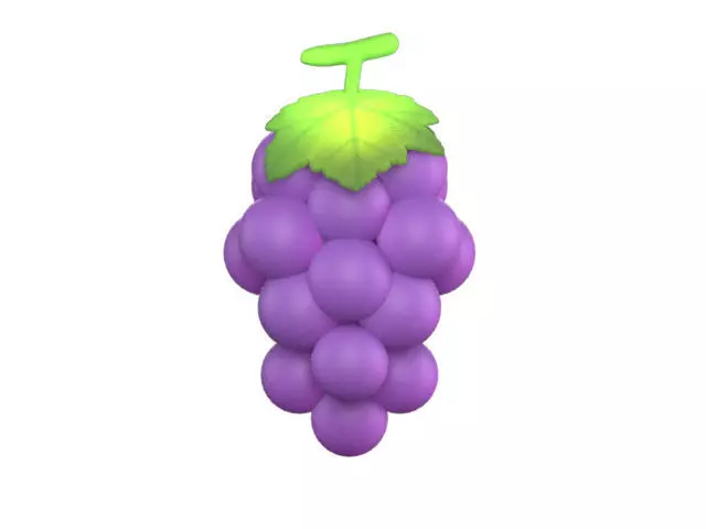 Cartoon Style Grape 3D model_0