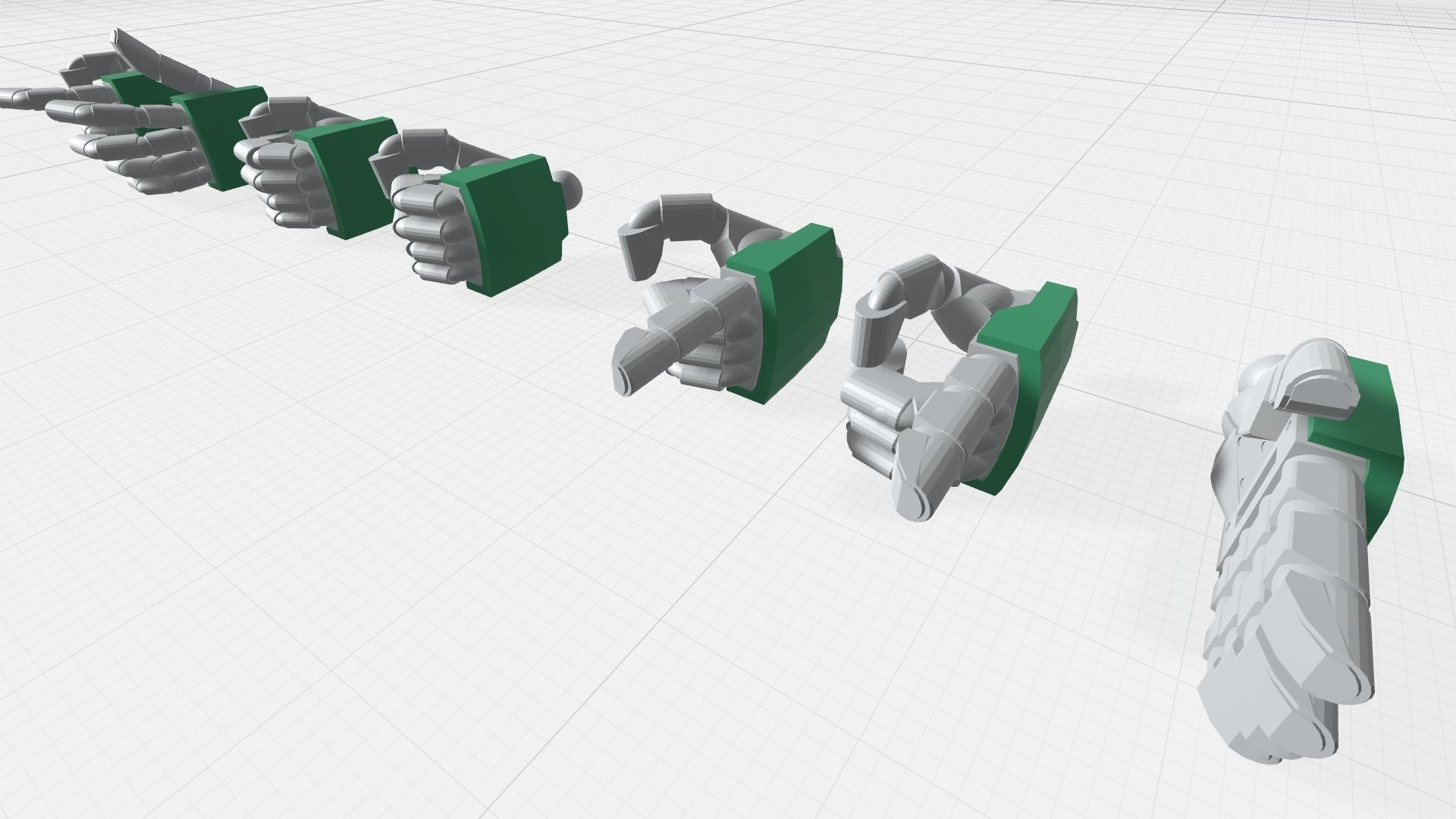 -MHO01- 1-144 Mecha Robot MS high detailed round shaped hands 3D print model_8