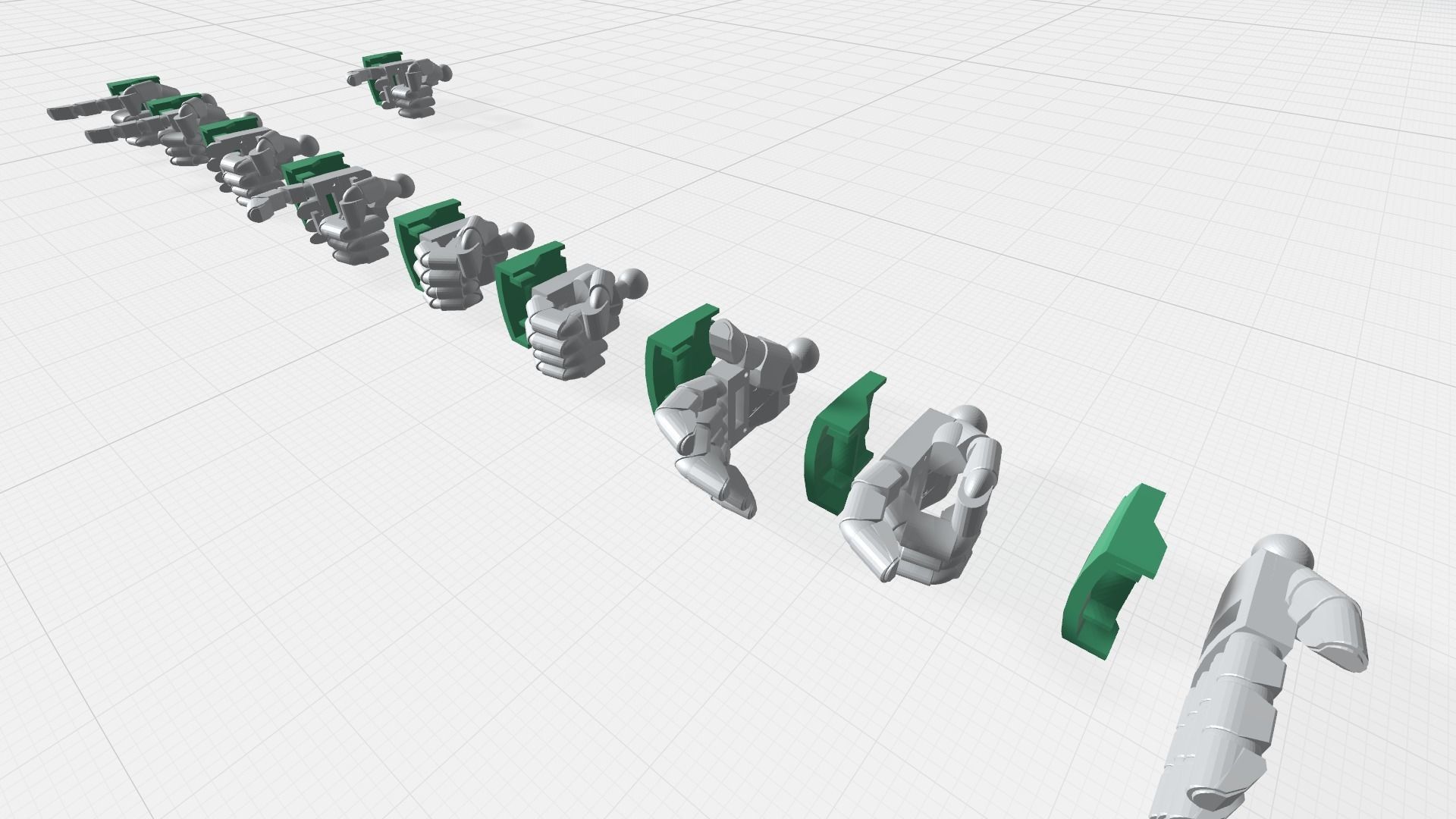 -MHO01- 1-144 Mecha Robot MS high detailed round shaped hands 3D print model_6