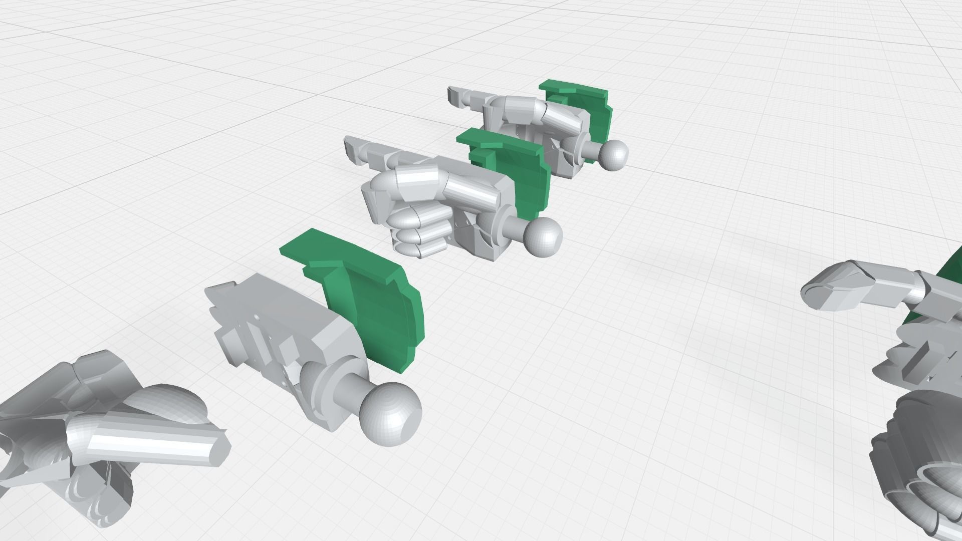 -MHO01- 1-144 Mecha Robot MS high detailed round shaped hands 3D print model_7