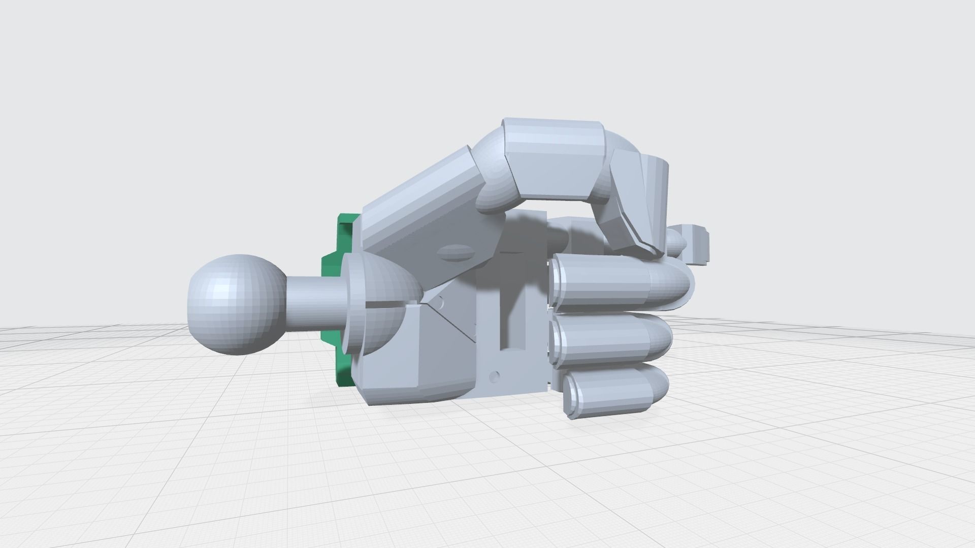 -MHO01- 1-144 Mecha Robot MS high detailed round shaped hands 3D print model_3