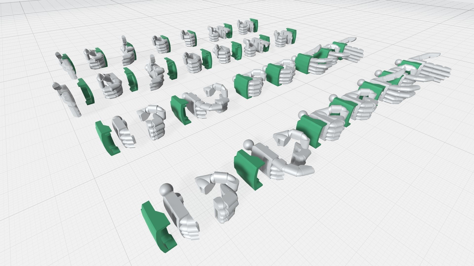 -MHO01- 1-144 Mecha Robot MS high detailed round shaped hands 3D print model_2