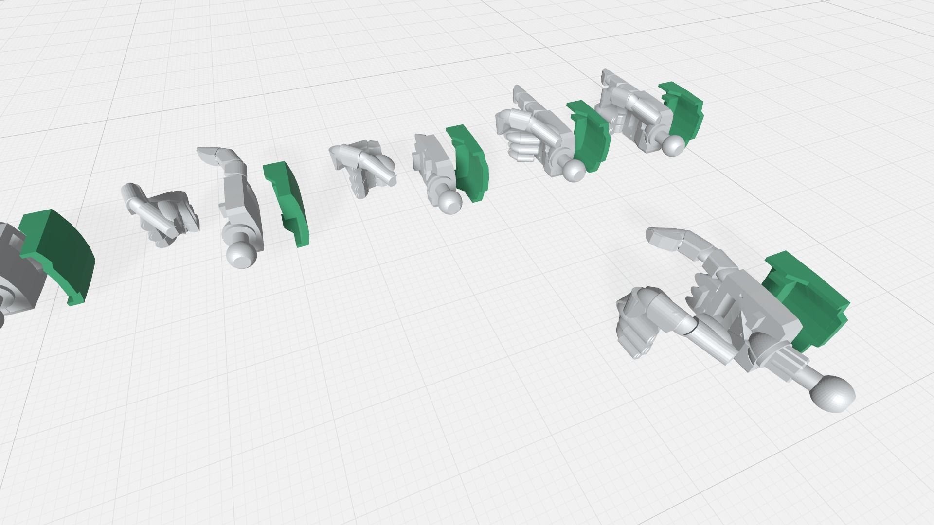 -MHO01- 1-144 Mecha Robot MS high detailed round shaped hands 3D print model_9