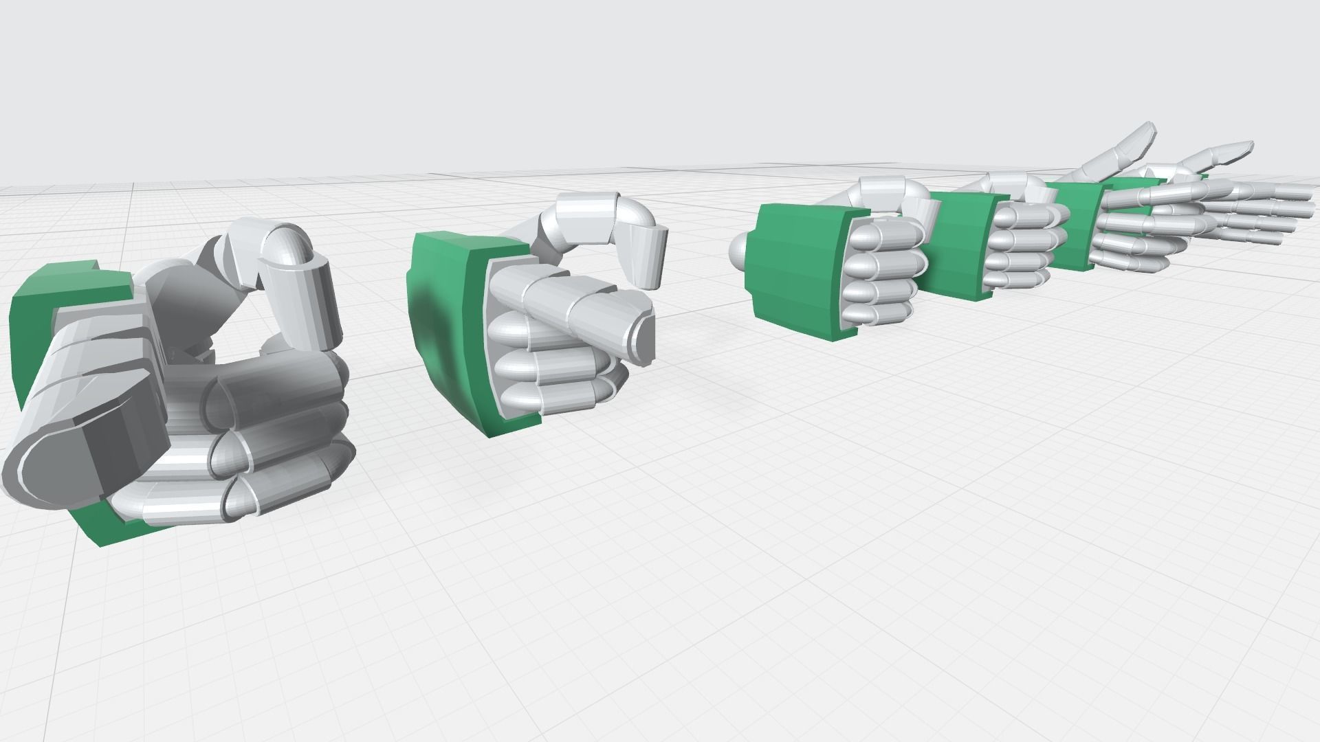 -MHO01- 1-144 Mecha Robot MS high detailed round shaped hands 3D print model_5