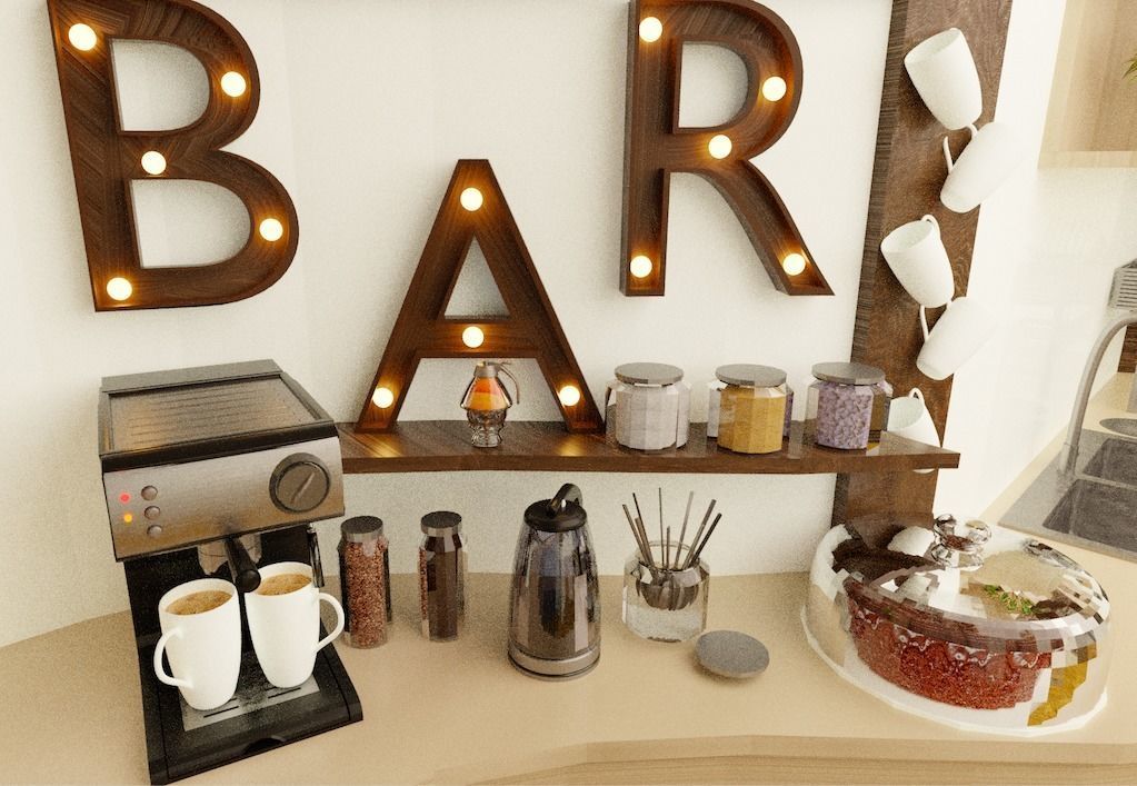 Bar Coffee - Cafe Bar 3D model_1