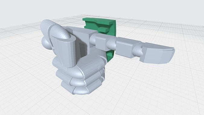 MHO01F Mecha Robot MS high detailed round shaped pointing hand Free 3D print model