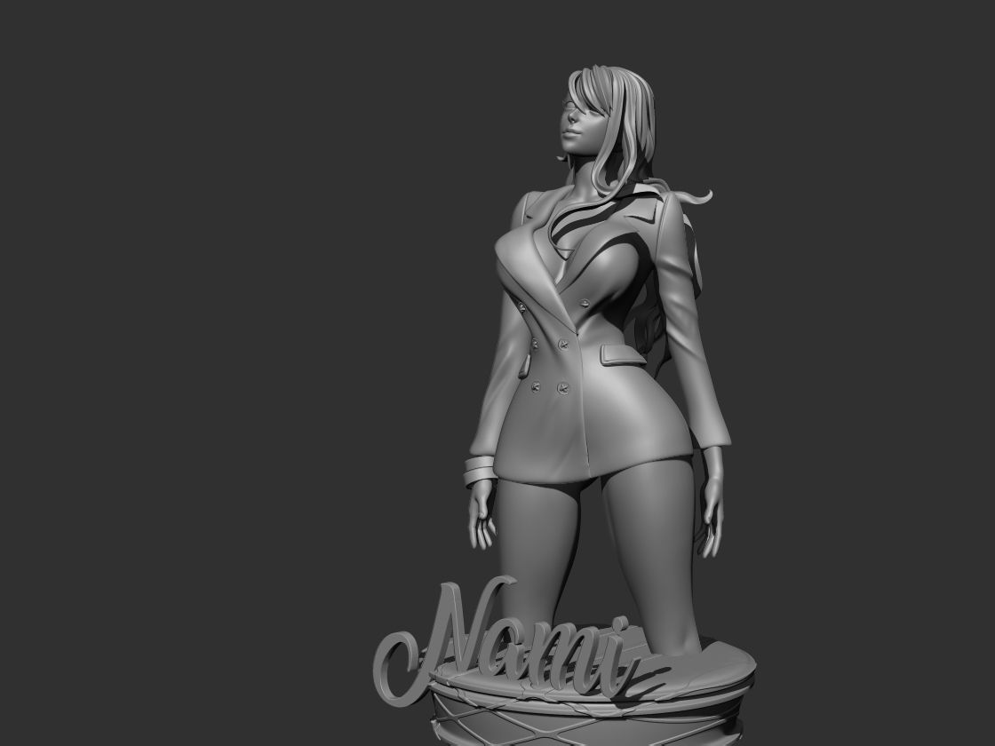 Nami One Piece Secretary outfit 3D print model_5