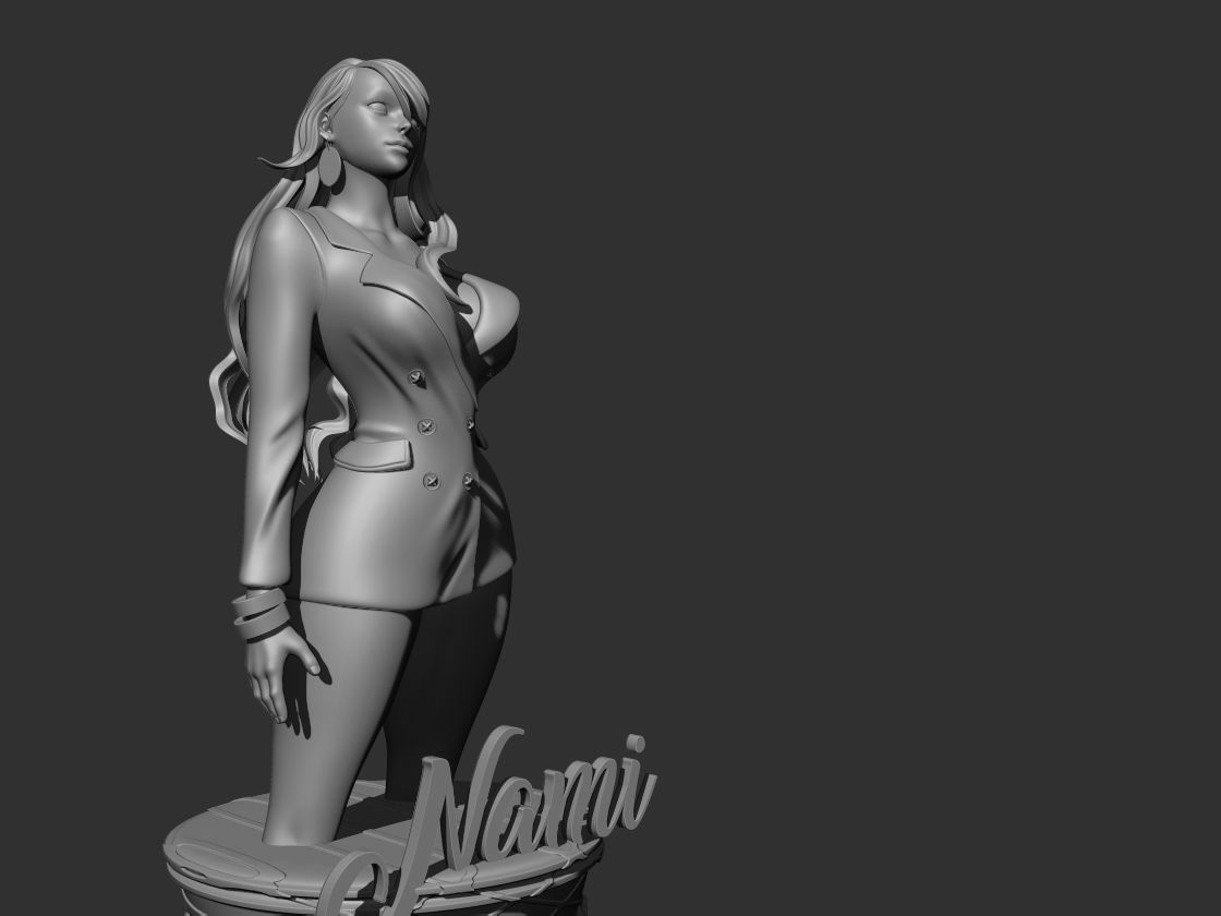 Nami One Piece Secretary outfit 3D print model_4