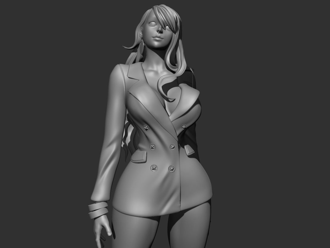 Nami One Piece Secretary outfit 3D print model_2