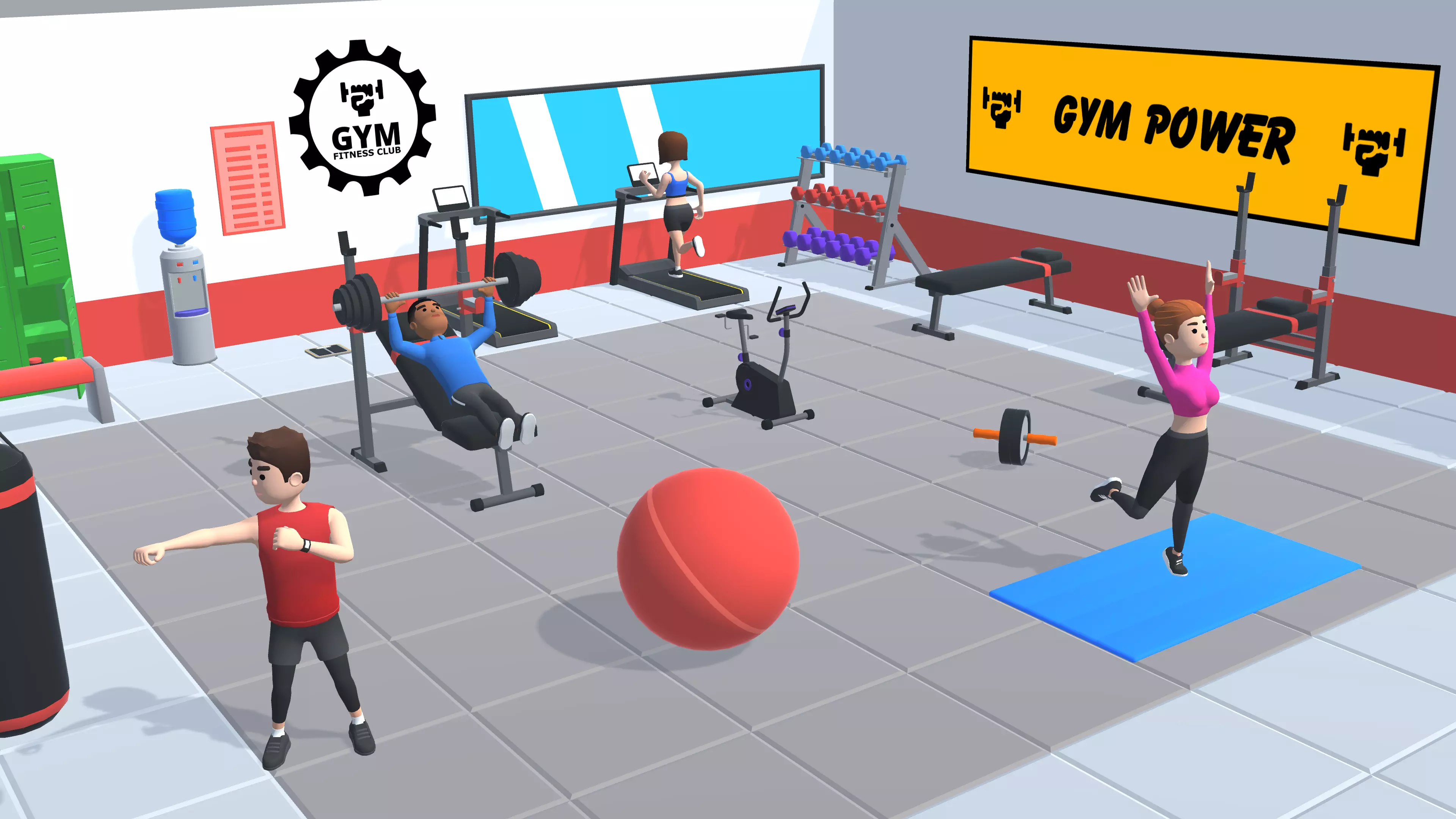 HYPER CASUAL SIMPLE GYM Low-poly 3D model_0