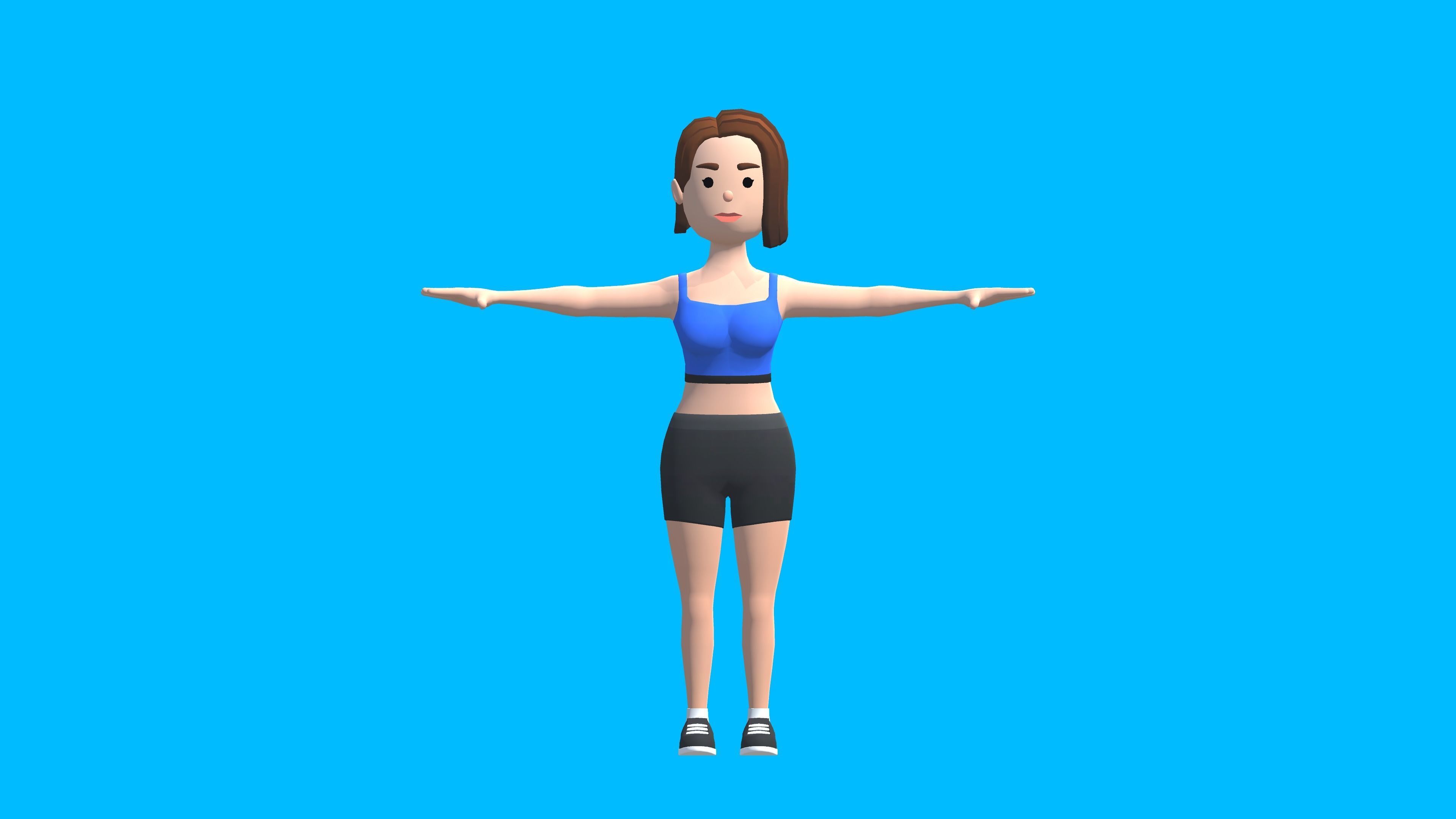 HYPER CASUAL SIMPLE GYM Low-poly 3D model_8