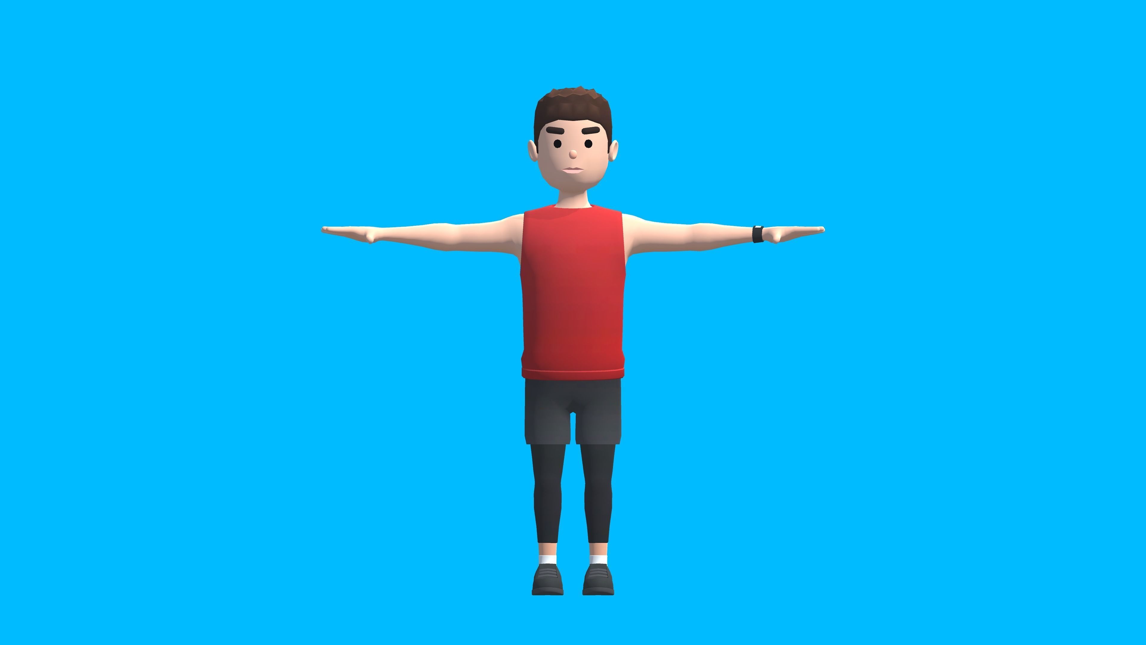HYPER CASUAL SIMPLE GYM Low-poly 3D model_9