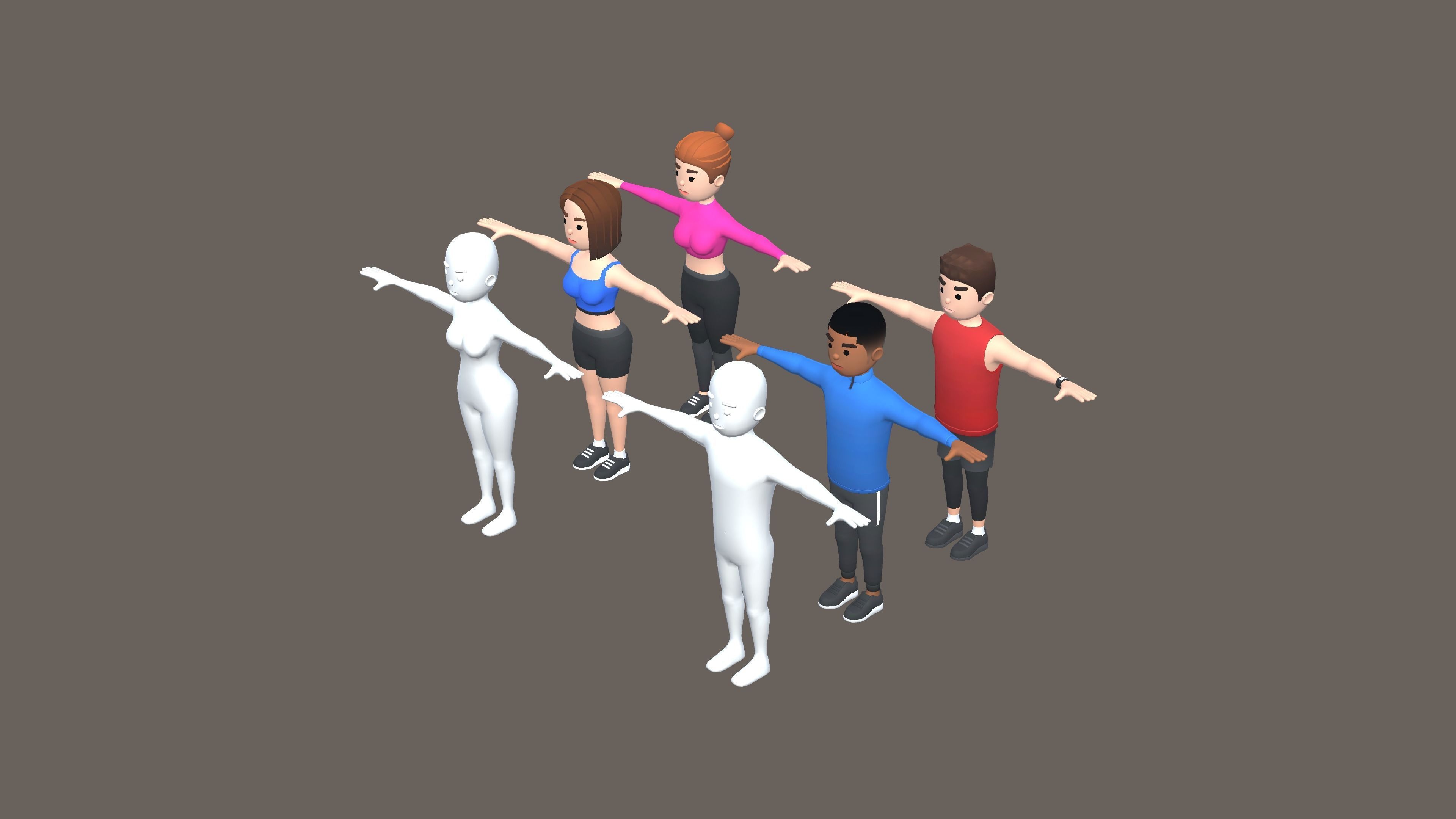 HYPER CASUAL SIMPLE GYM Low-poly 3D model_7